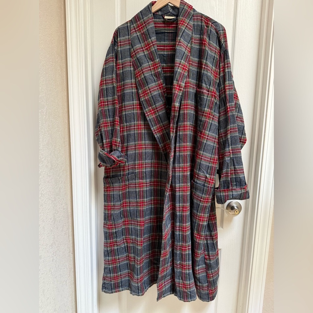 LL Bean Vintage Flannel Robe XL